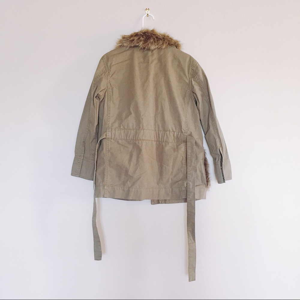 Anthropologie military jacket with fur trim - Picture 6 of 7
